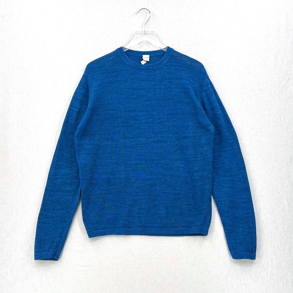 Eidos Sweater Mens Large Blue Crew Neck Long Sleeve Knit Pullover